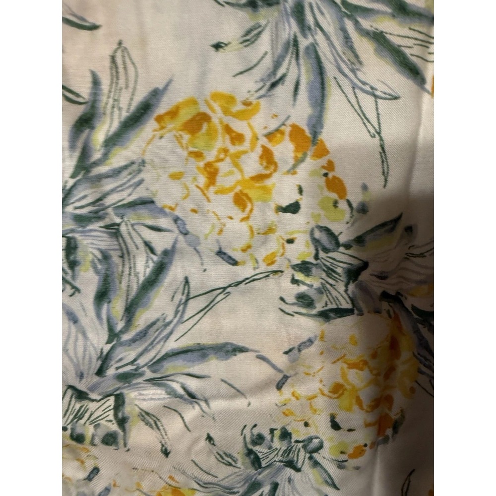 NWT George Shirt Mens 3XL White Pineapple Print Livaeco Viscose Short Sleeve - Picture 8 of 9